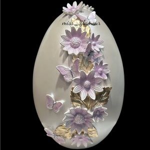 Laura Ashley Easter Floral Decor Egg Shabby Chic Butterfly Spring Decor